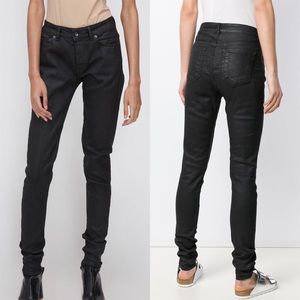 Rick Owens Detroit black Leather skinny Jeans pants